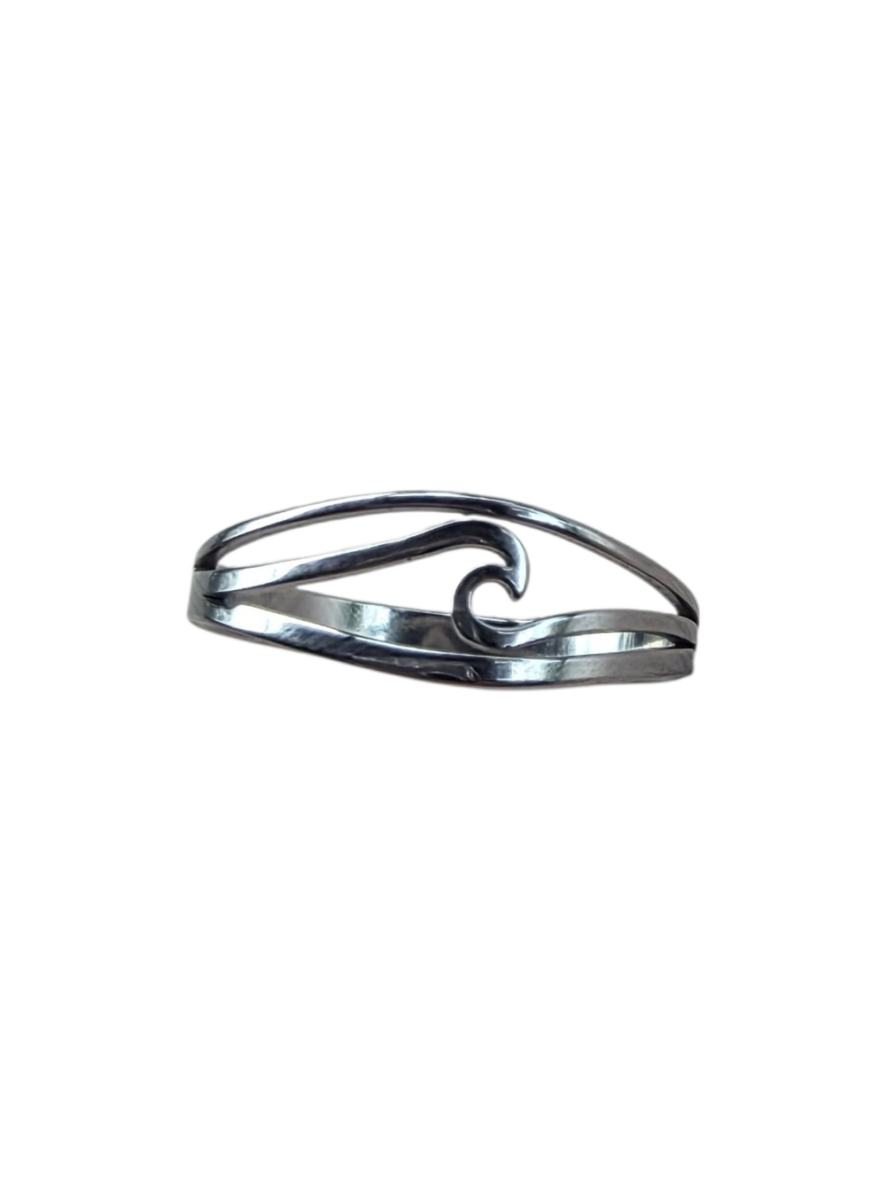 New Stainless Steel Wave Ring Size 11